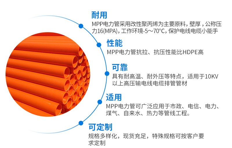 mpp電力管-mpp電（diàn）纜電線（xiàn）保護管（guǎn）